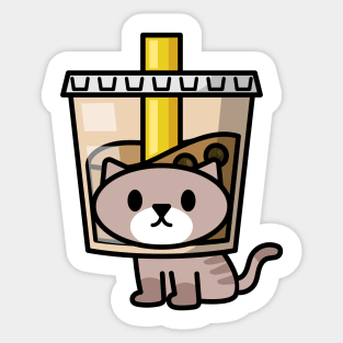 Bubble Tea Cat Sticker